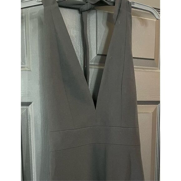 Dress the Population Vanessa Deep Plunge Neckline Halter Bodycon Midi Dress - Picture 6 of 8